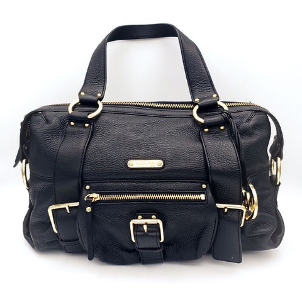 Michael Kors Pebble Leather Buckle Shoulder Bag
